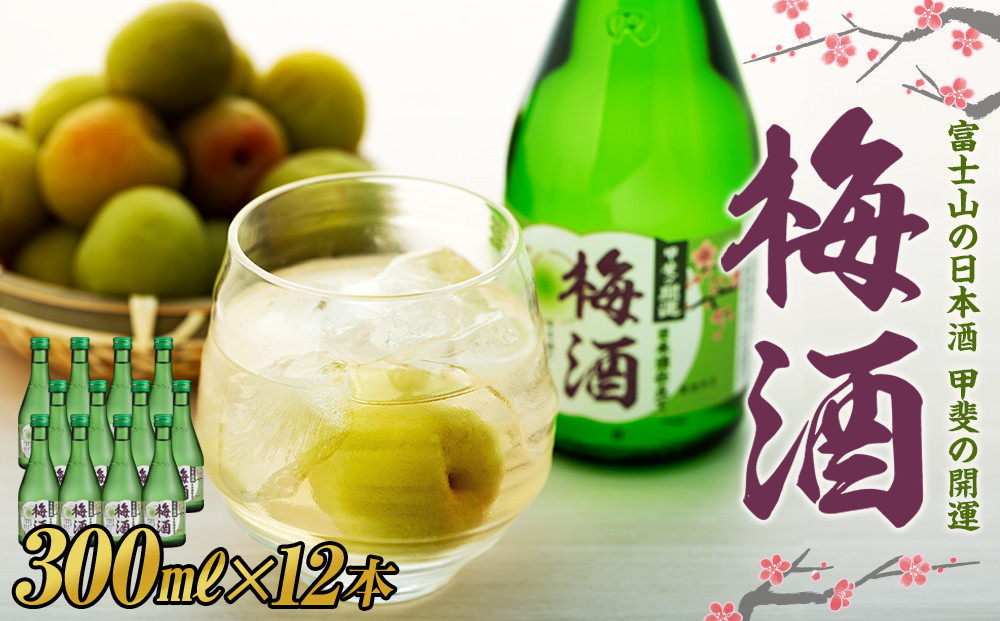 甲斐の開運 日本酒で造った梅酒300ml×12本セット JTBのふるさと納税サイト [ふるぽ]