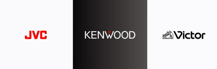 JVCケンウッドが展開する3つのブランドロゴ