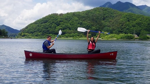 雄大な富士山をバックに湖を満喫！