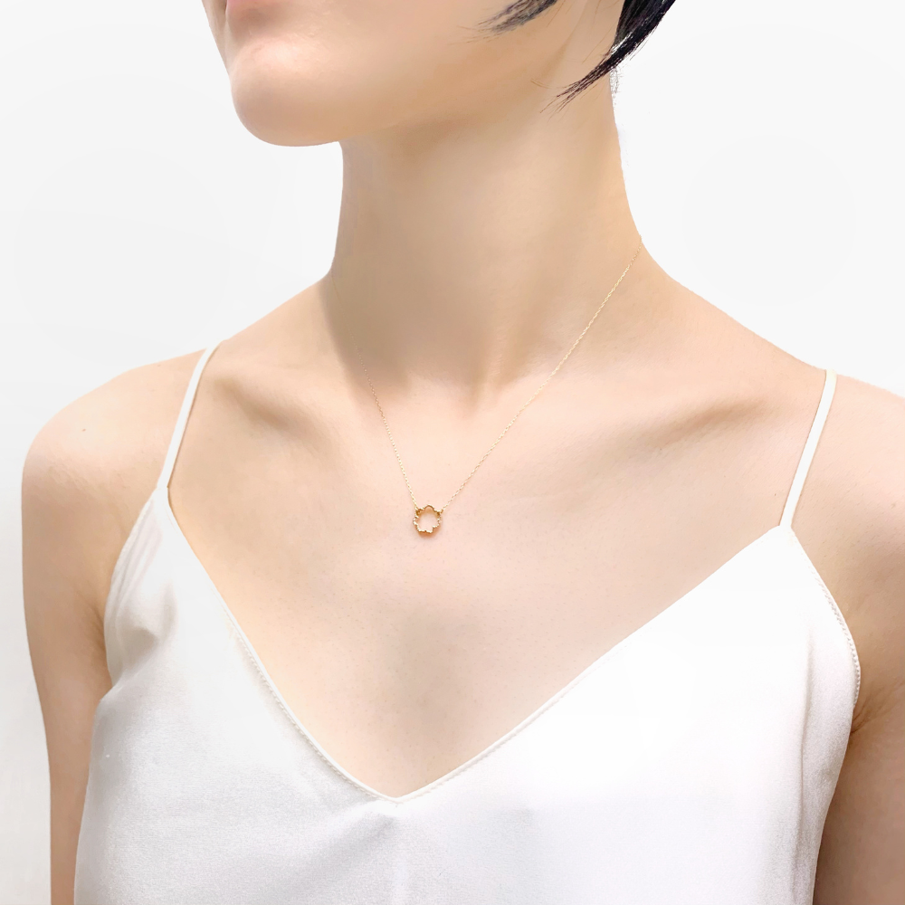 KAORU】ミモザ ネックレス / K18 イエローゴールド [ 京都