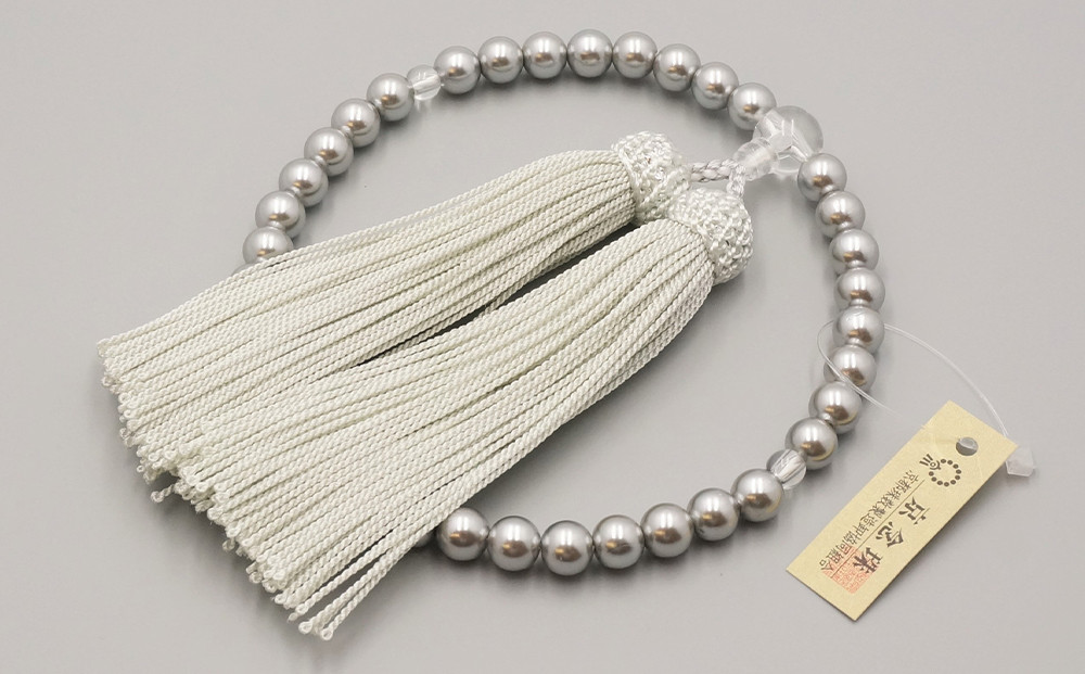 女性用 お数珠と帛紗セット 真珠 - 和装・和小物