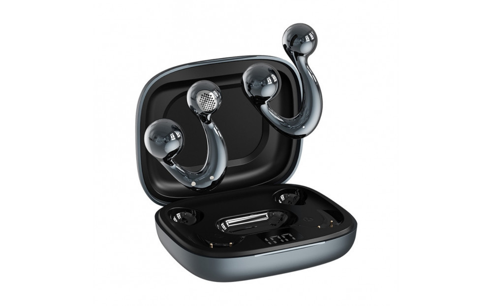 【グレー】イヤリング型ワイヤレスイヤホン&nbsp;Bluetooth6.1&nbsp;空気伝導&nbsp;TWS&nbsp;OWS&nbsp;ヘッドセット&nbsp;耳を塞がない&nbsp;スタイリッシュ&nbsp;安定装着&nbsp;生活防水&nbsp;高級感&nbsp;HiFi&nbsp;高音質&nbsp;マイク内蔵&nbsp;ENCノイズキャン&nbsp;新モデル&nbsp;小型軽量&nbsp;Type-C充電&nbsp;iOS/Android/Windows&nbsp;多機種対応【PL保険加入済み製品・安心】