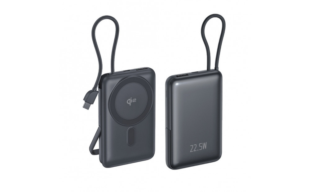 【グレー】モバイルバッテリー&nbsp;15000mAh&nbsp;57.75Wh&nbsp;大容量&nbsp;ワイヤレス充電器&nbsp;MagSafe対応&nbsp;15Ｗ磁気充電&nbsp;3台同時充電&nbsp;Qi認証済&nbsp;iPhone17/iPhoneAir充電&nbsp;iphone16/15/Airpods&nbsp;PD22.5W急速充電&nbsp;防災電源&nbsp;ケーブル内蔵&nbsp;互換性抜群&nbsp;コンパクト&nbsp;軽量&nbsp;PSE認証済【PL保険加入済み製品・安心】