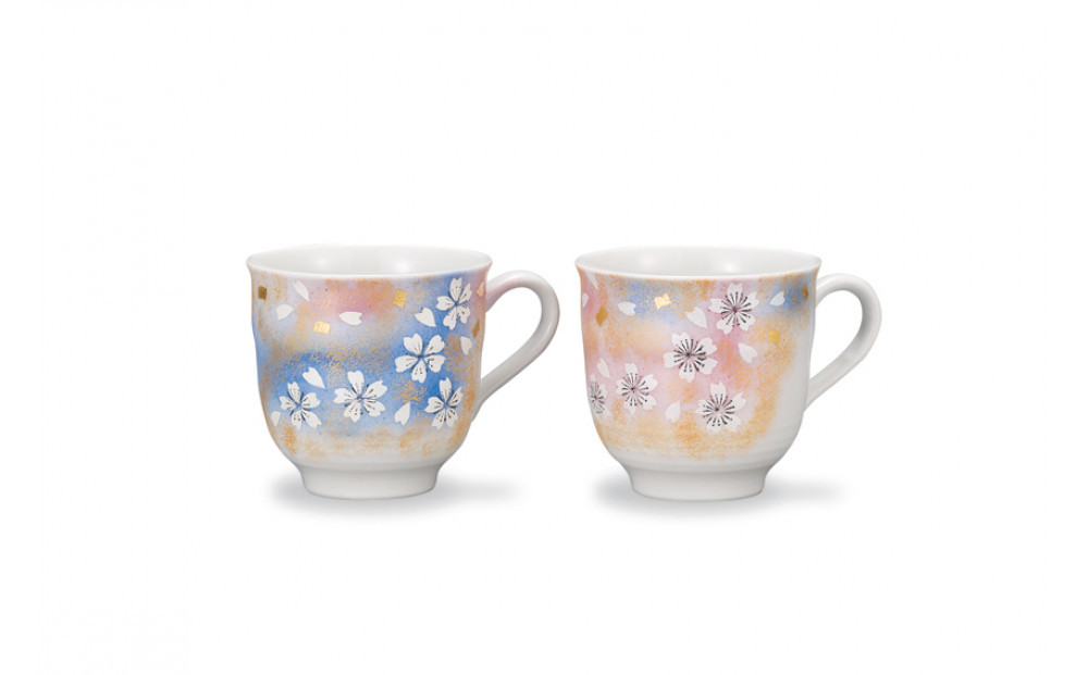 ペアマグカップ　花の舞