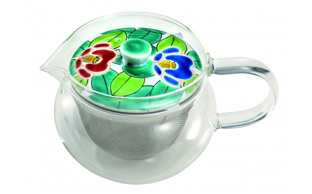 九谷焼&nbsp;九谷和ポットNAGOMI&nbsp;POT・色絵椿