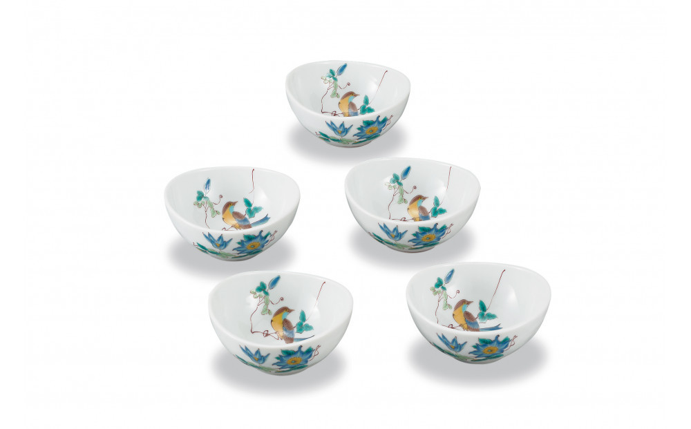 4号小鉢揃　花鳥&nbsp;民芸品&nbsp;工芸品&nbsp;雑貨&nbsp;食器&nbsp;鉢皿&nbsp;キッチン雑貨&nbsp;キッチン用品