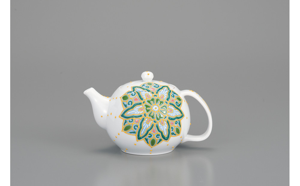 ポット急須　色絵華唐紋　相川志保&nbsp;民芸品&nbsp;工芸品&nbsp;雑貨&nbsp;ティーポット&nbsp;キッチン雑貨&nbsp;キッチン用品