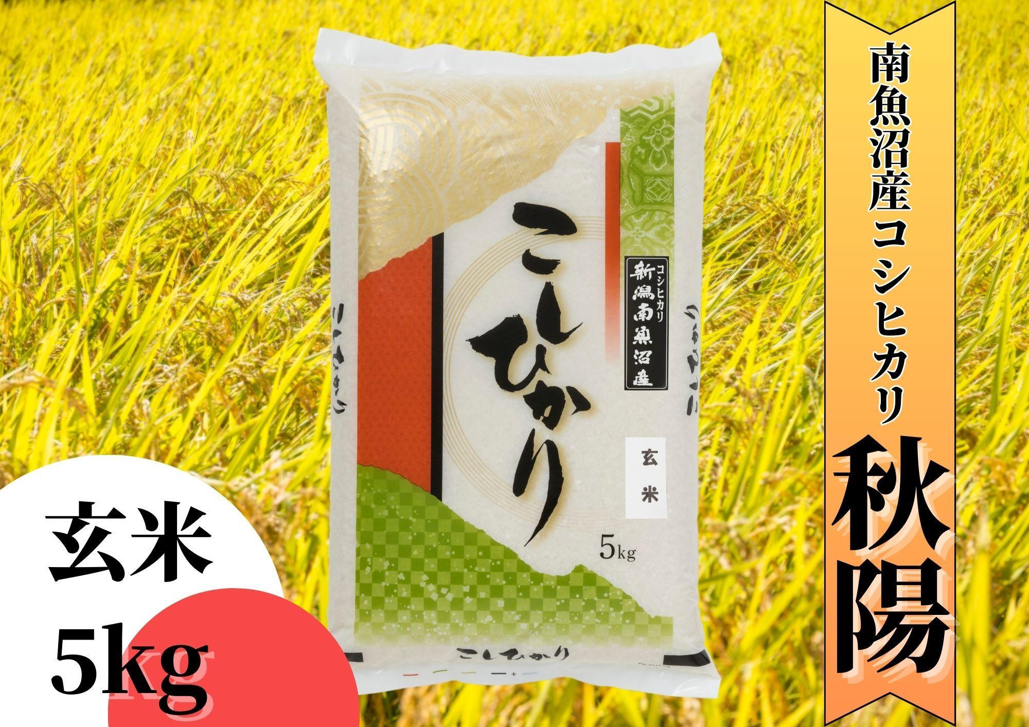 【令和8年産&nbsp;新米予約】南魚沼産コシヒカリ「秋陽」（玄米5kg）新潟県の特A地区南魚沼市の美味しいお米【銘柄米&nbsp;ブランド米&nbsp;玄米&nbsp;こしひかり&nbsp;コシヒカリ&nbsp;魚沼産&nbsp;新潟米&nbsp;産地直送&nbsp;お米】【2026年10月上旬より1ヶ月以内に順次発送予定】