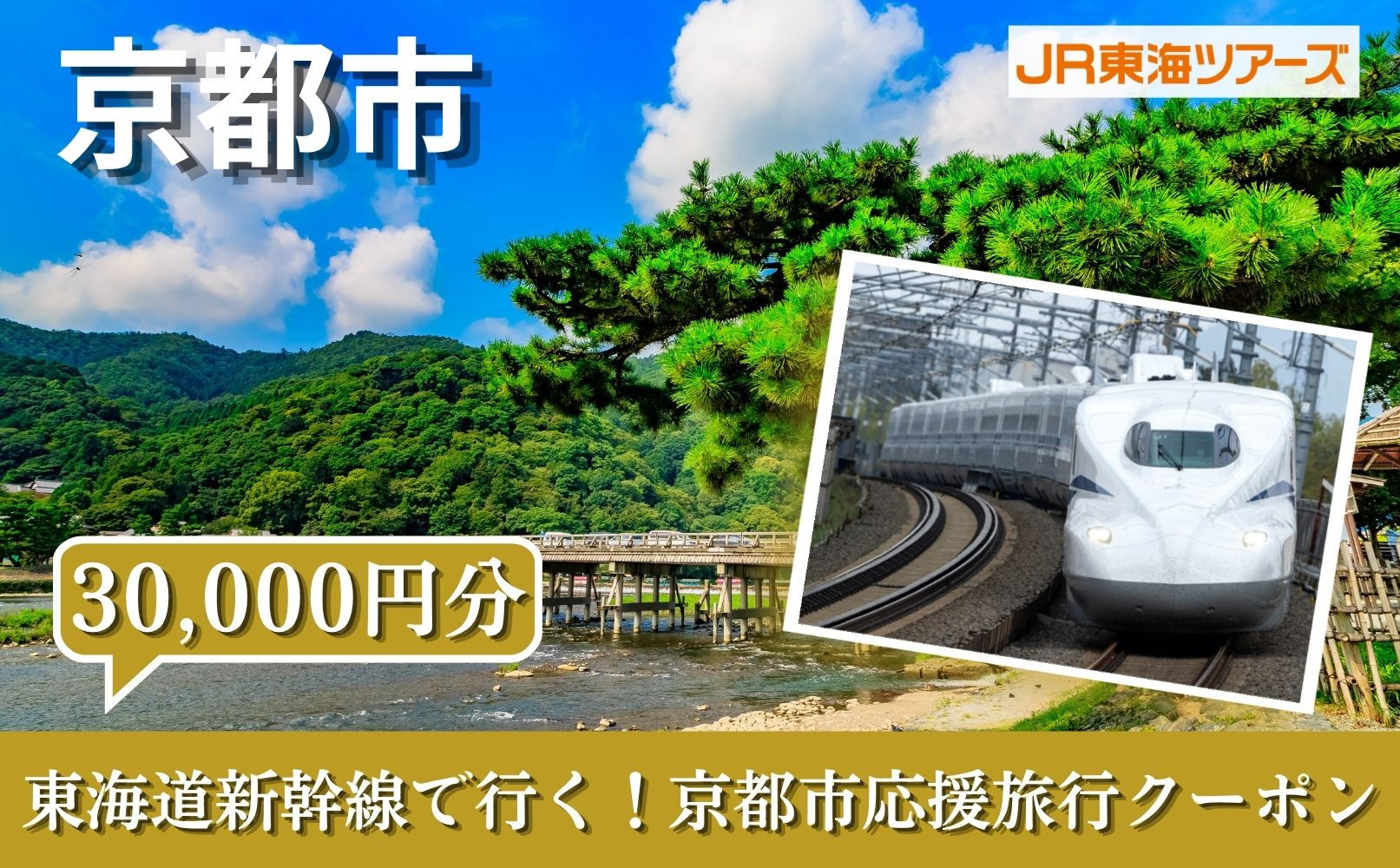 【京都市】東海道新幹線で行く！応援旅行クーポン&nbsp;30,000円分|&nbsp;京都&nbsp;人気&nbsp;おすすめ&nbsp;[&nbsp;京都市&nbsp;旅行&nbsp;観光&nbsp;新幹線&nbsp;JR&nbsp;人気&nbsp;おすすめ&nbsp;娯楽&nbsp;休暇&nbsp;ふるさと納税&nbsp;]