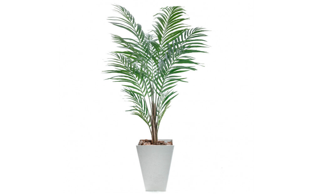 人工観葉植物&nbsp;アレカパーム140cm&nbsp;樹脂鉢Mサイズ白&nbsp;SC触媒加工済