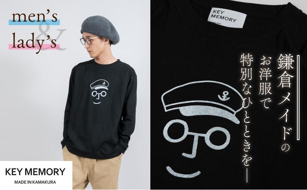 《2》【KEYMEMORY　鎌倉】セーラー帽イラストロングTシャツ　BLACK