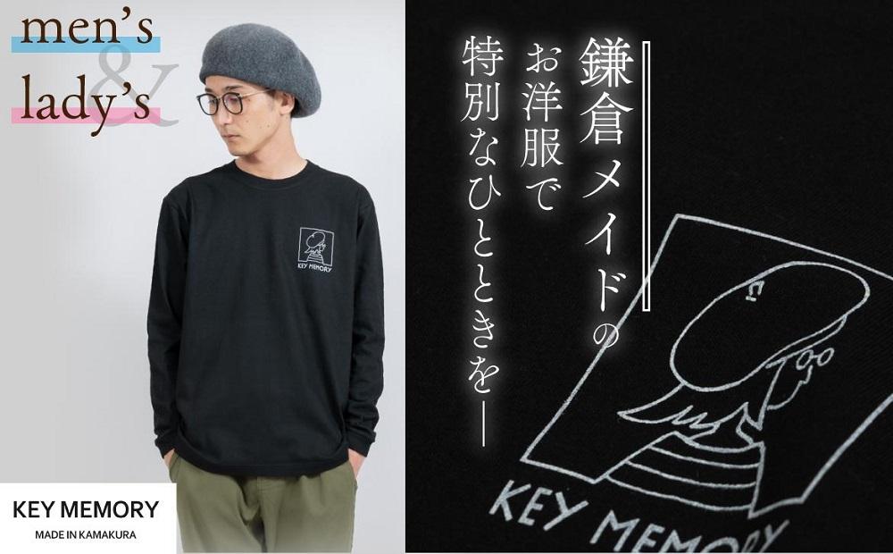 《1》【KEYMEMORY　鎌倉】ウィンドーイラストロングTシャツ　BLACK