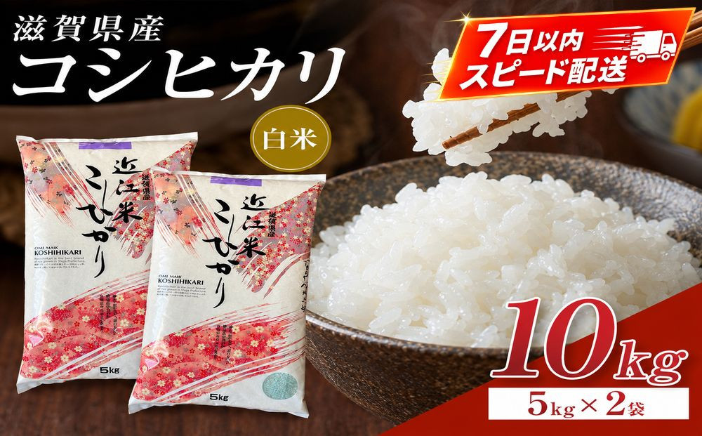【令和8年産&nbsp;新米】近江米コシヒカリ白米10kg（5kg×2袋）