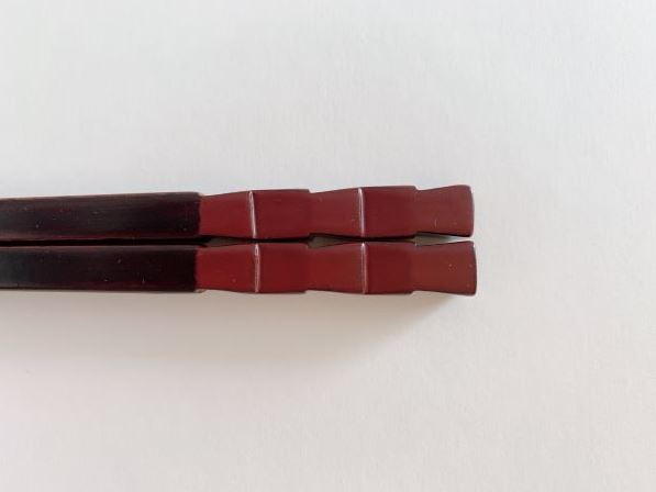 鎌倉彫　箸「市松」　朱　23cm【ポイント交換専用】