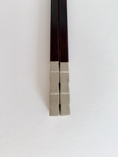 鎌倉彫　箸「市松」錫　21.5cm【ポイント交換専用】