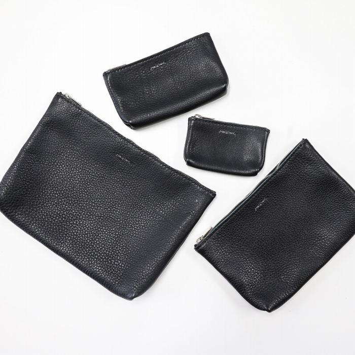 MASSTARD&nbsp;-MINIMAL&nbsp;LEATHER&nbsp;POUCH&nbsp;LARGE-&nbsp;BLACK【ポイント交換専用】