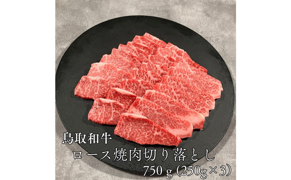 鳥取和牛ロース焼肉切り落とし　750g（250g×3P）