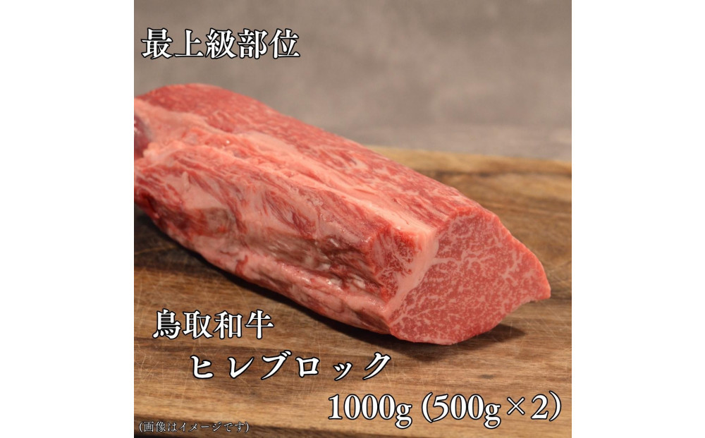 鳥取和牛　ヒレブロック1kg（500g×2P）