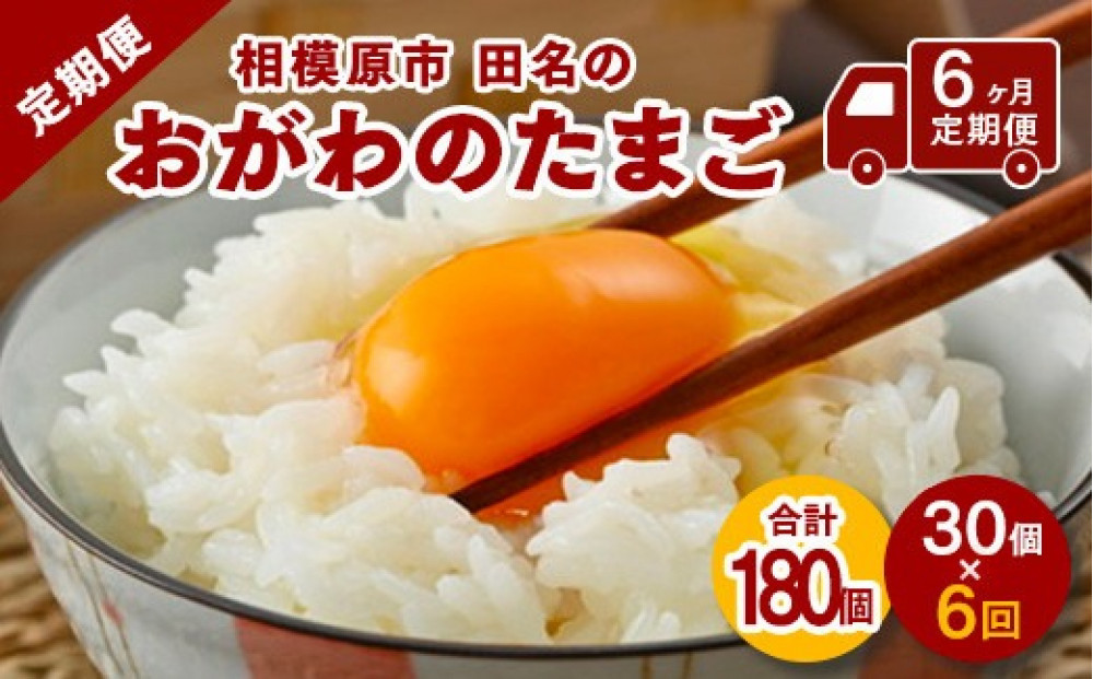 【6ヶ月定期便】【毎月前半発送】相模原市田名のおがわのたまご　ピンク卵&nbsp;Mサイズ&nbsp;30個(27個＋割れ補償3個)×6か月