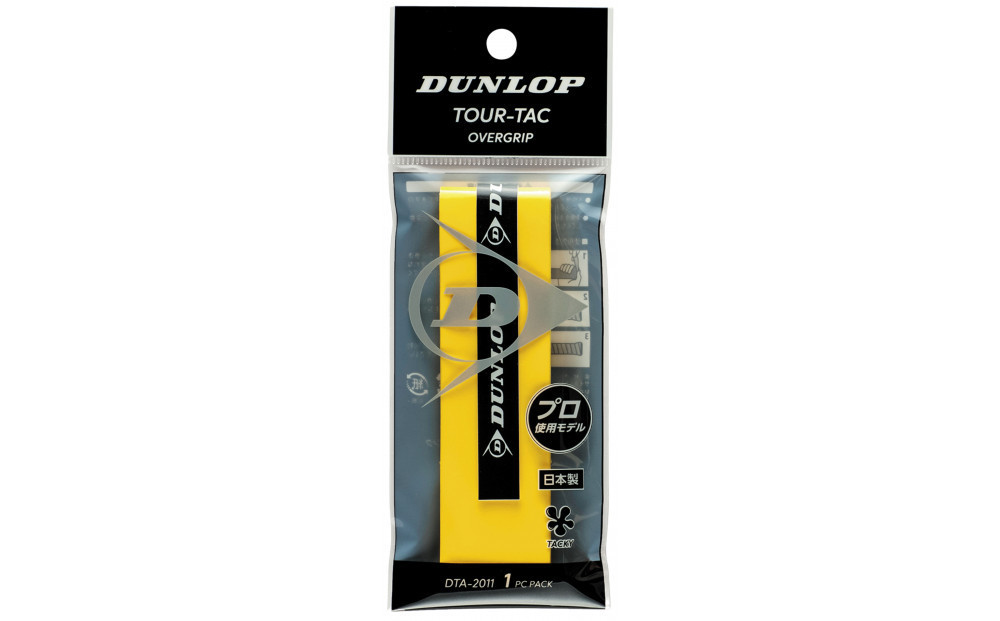 ダンロップ　テニス　グリップ　TOUR-TAC　5枚セット　＜カラー：イエロー＞
