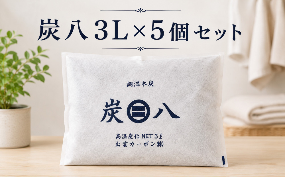 炭八3L×5個セット