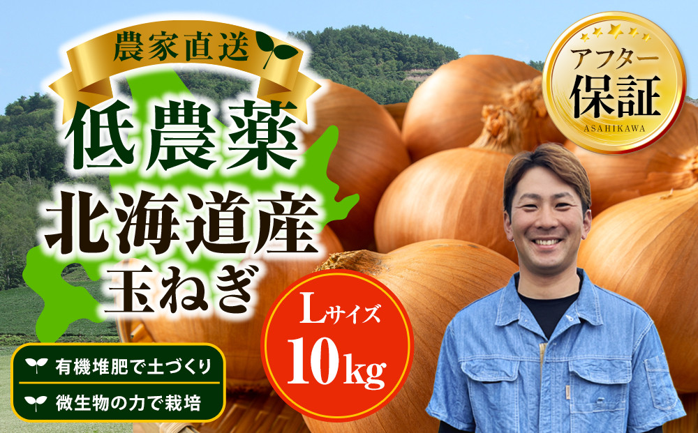 【先行予約】農家直送&nbsp;低農薬&nbsp;旭川産&nbsp;玉ねぎＬサイズ10kg(2026年9月発送開始予定)_06552