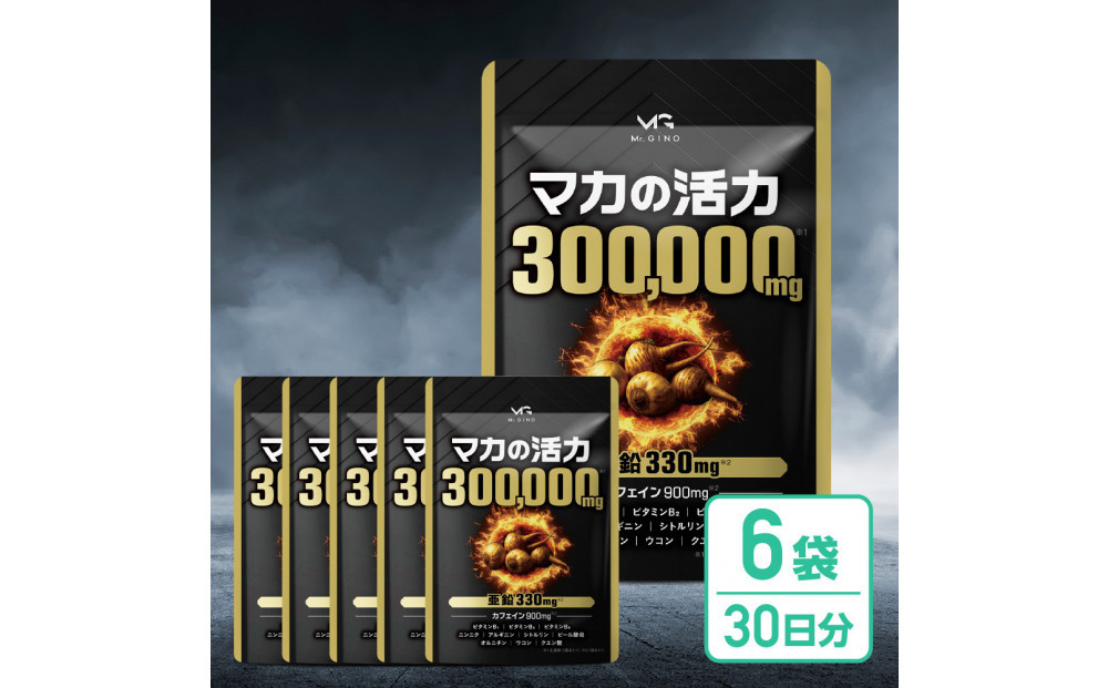 マカの活力&nbsp;マカ&nbsp;サプリ&nbsp;亜鉛&nbsp;50倍濃縮&nbsp;アルギニン&nbsp;シトルリン&nbsp;ビタミンB&nbsp;6袋