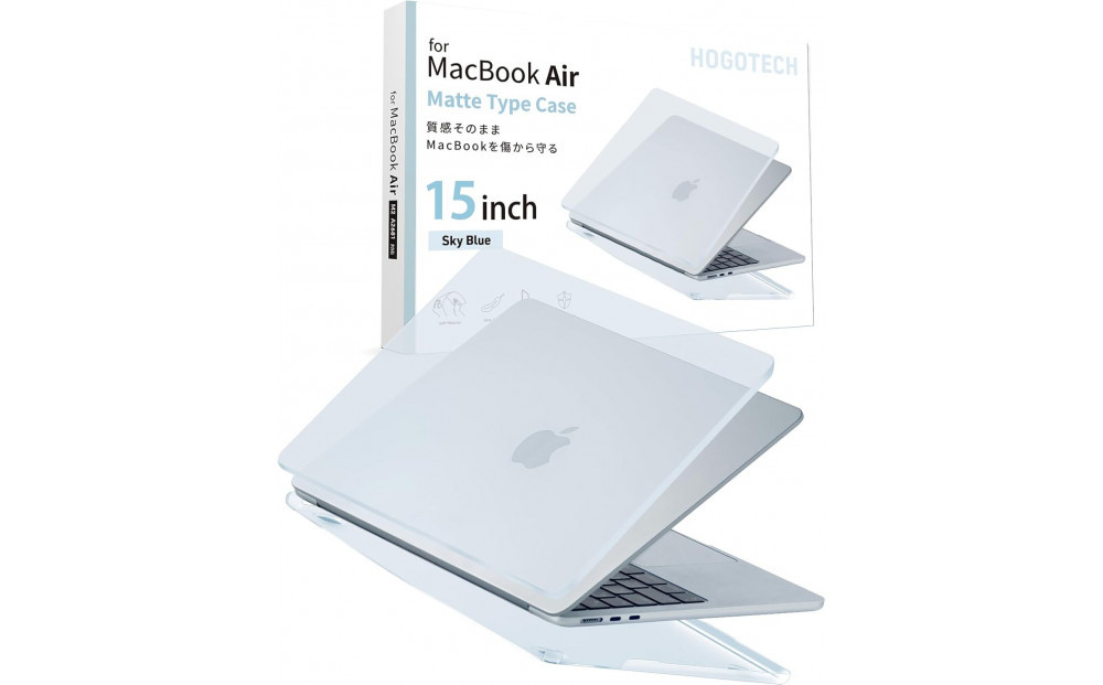 【堺市企画】Macbook&nbsp;カバー&nbsp;Air15inch&nbsp;スカイブルー&nbsp;HOGOTECH