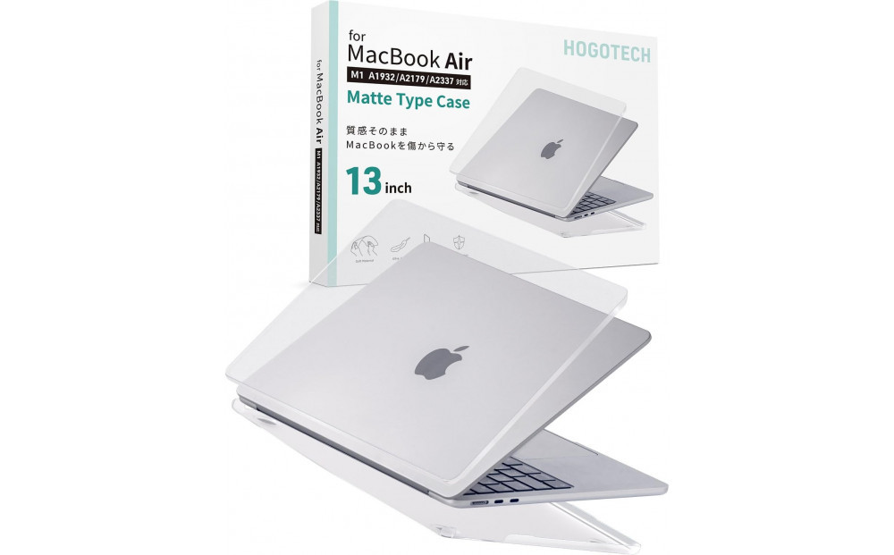 【堺市企画】Macbook&nbsp;カバー&nbsp;Air13inch&nbsp;M1&nbsp;マットクリア&nbsp;HOGOTECH