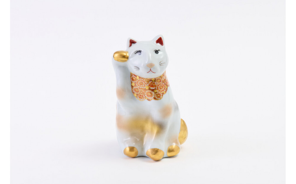 6号招き猫　金襴手