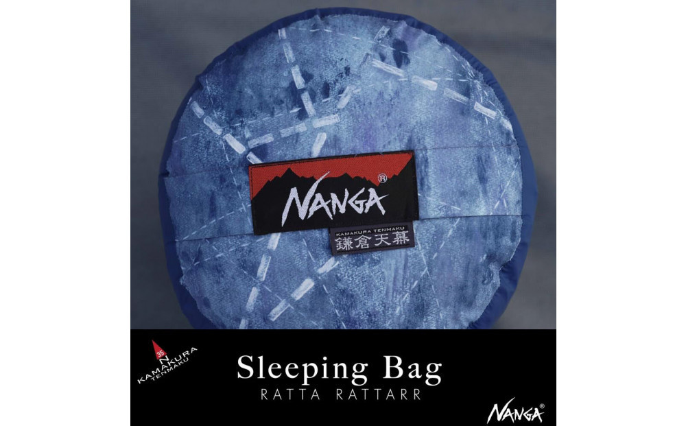 【鎌倉天幕】×&nbsp;NANGA×RATTA&nbsp;RATTARR&nbsp;スリーピングバッグ&nbsp;600&nbsp;Indigo&nbsp;マミー型&nbsp;ダウン&nbsp;&nbsp;透湿防水加工&nbsp;ボックスキルト構造&nbsp;KTMNA-SBID