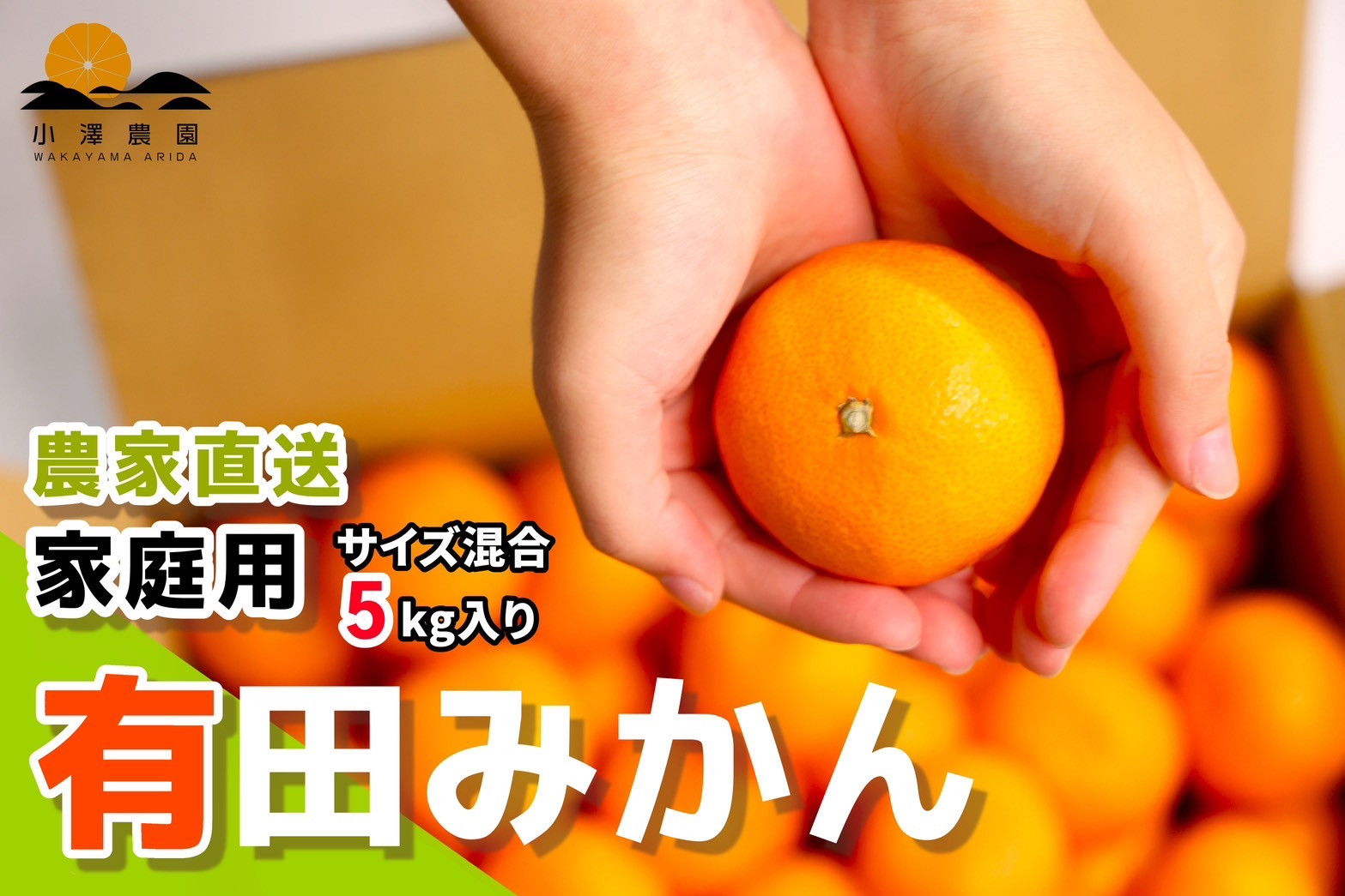 有田みかん&nbsp;ご家庭用&nbsp;5kg&nbsp;S～2Lサイズ混合