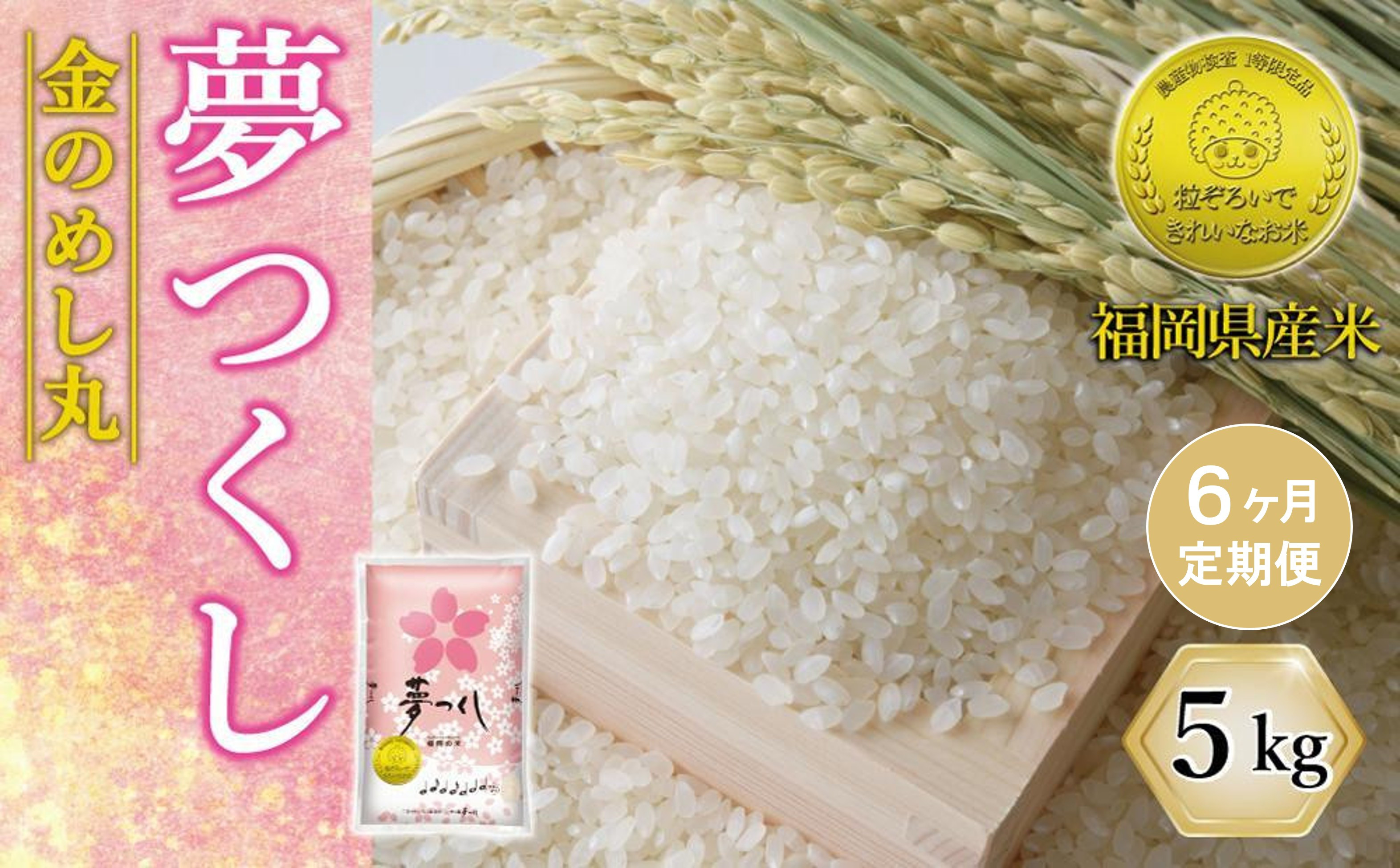 ＜全6回定期便＞令和8年米&nbsp;福岡県産&nbsp;米&nbsp;金のめし丸夢つくし&nbsp;5kg
