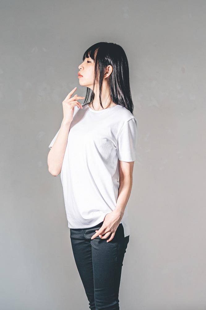 ◆サイズ：2（S-M）◆【大人のドレスTシャツ】スビンプラチナム スマートフィット 半袖｜クルーネック