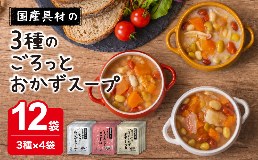 3種のごろっとおかずスープ　12袋(3種×4袋)　