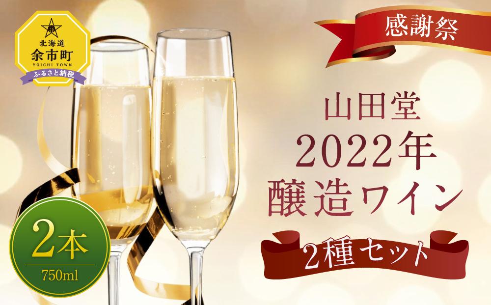 山田堂 2022年醸造ワイン2種【余市町感謝祭2022限定】2023年春発送・希少・ワイン2本セット