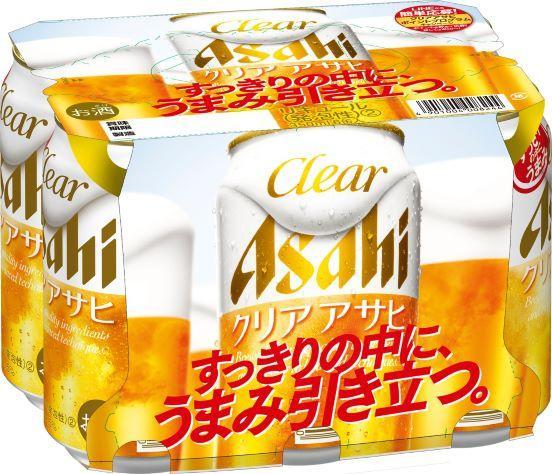 【博多工場産】アサヒビール　クリアアサヒ350ml ６缶パック ケース入り