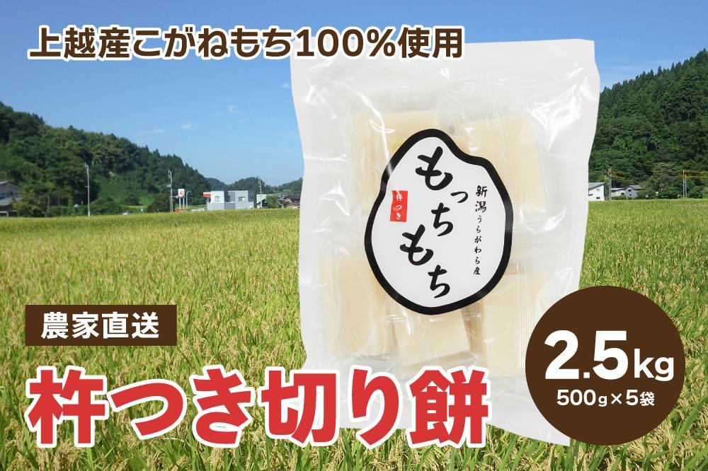 【500袋限定】新潟産 もち米の「こがねもち100%」切り餅5袋（合計50個入り）