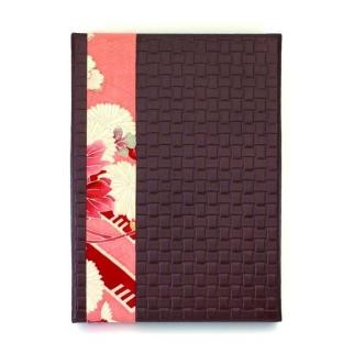 柿渋塗&nbsp;四つ目箱&nbsp;便せんサイズ&nbsp;こげ茶布付【TN82】