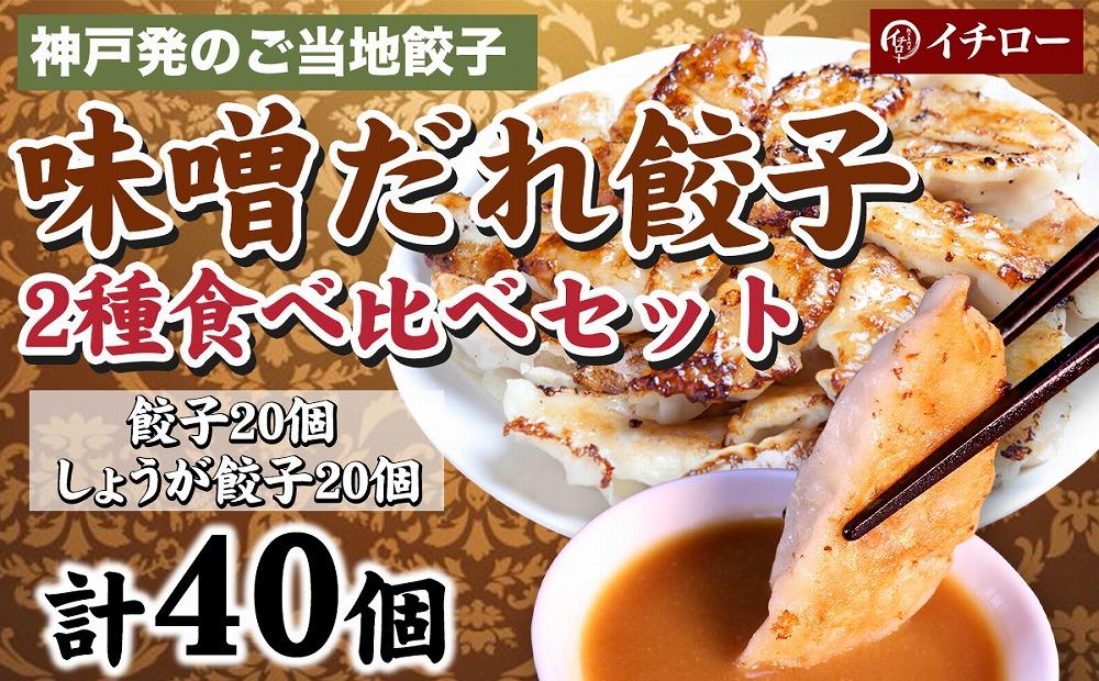 [ギョーザ専門店イチロー] 神戸味噌だれ餃子2種（計40個）食べ比べセット