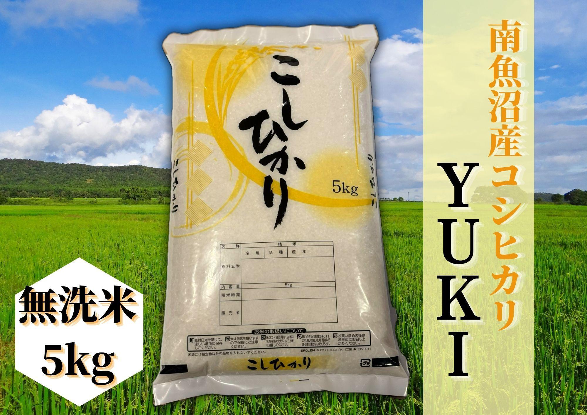 【定期便】【令和8年産&nbsp;新米予約】南魚沼産コシヒカリ「YUKI」無洗米5kg×全3回【定期便&nbsp;銘柄米&nbsp;ブランド米&nbsp;精米&nbsp;こしひかり&nbsp;コシヒカリ&nbsp;魚沼産&nbsp;新潟米&nbsp;産地直送&nbsp;お米&nbsp;米&nbsp;こめ&nbsp;コメ&nbsp;ご飯】【2026年10月上旬より1ヶ月以内に順次発送予定】
