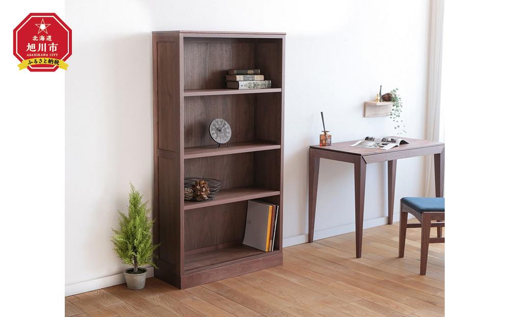 旭川家具 山室家具製作所 プロトNo.416 オープン棚 ウォールナット 【 国産 無垢 インテリア 木製 収納 ナチュラル キャビネット 書棚  本棚 シェルフリビング ダイニング 北海道 】 _01960
