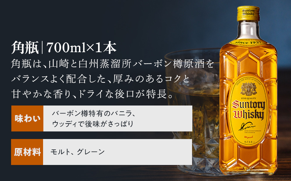 サントリーウィスキーまとめ売り サントリー ウイスキー 飲み比べ 人気 4種 4本セット（角瓶 / トリス