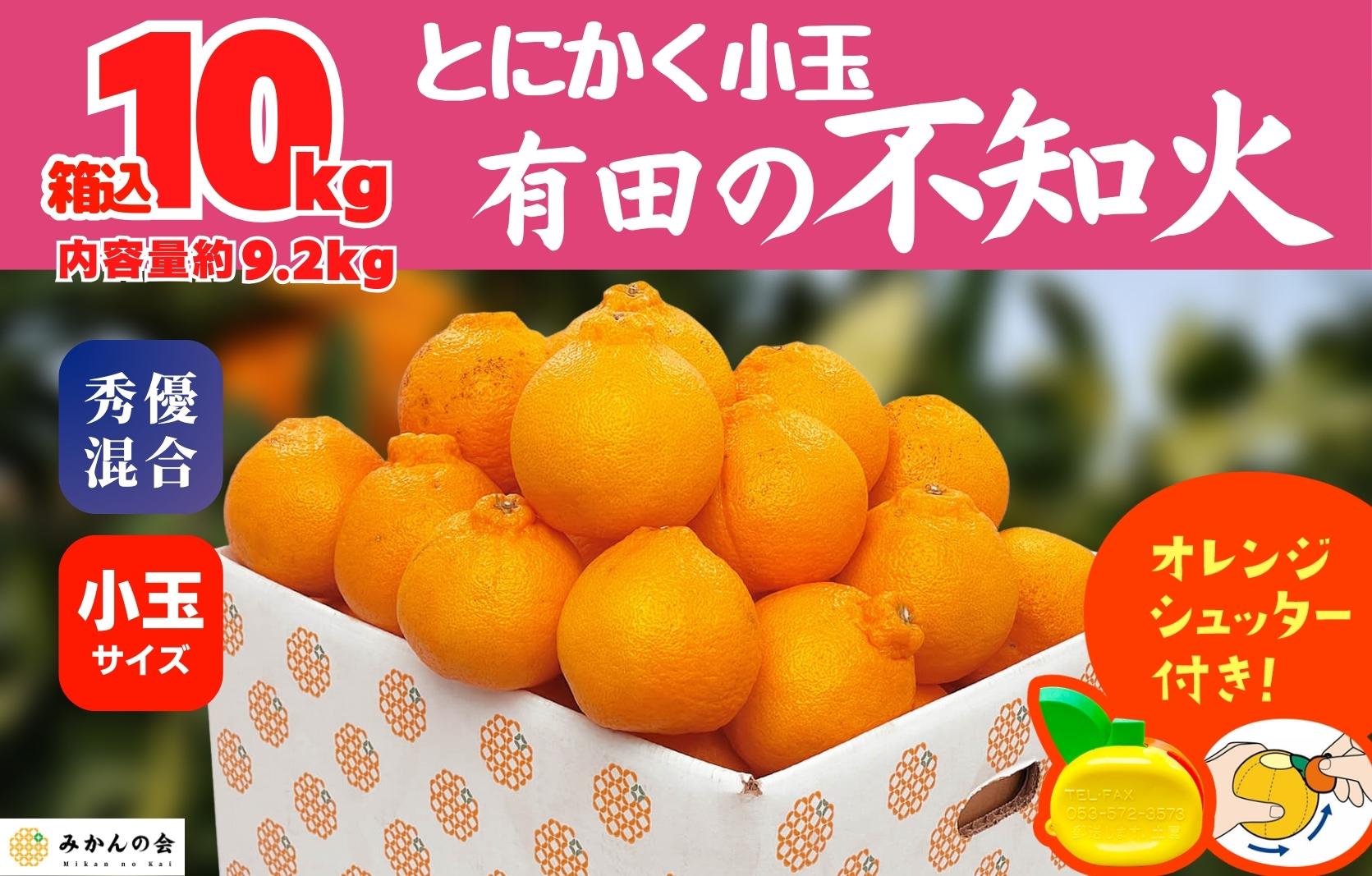 不知火 とにかく 小玉 箱込10kg (内容量約 9.2kg)  秀優品混合 和歌山県産 産地直送 【みかんの会】