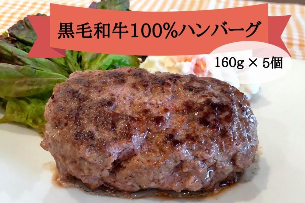 黒毛和牛100％ハンバーグ　5個入り