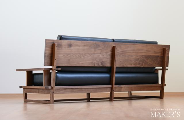 【現地引取OK】ウッドフレーム ソファ(ウォールナット) 現地引取OK】ウッドフレーム ソファ(ウォールナット) ウォールナット