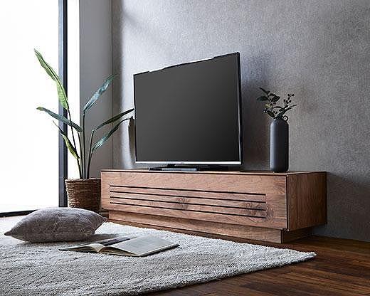 【開梱設置】テレビ台 ルーチェ 無垢 ウォールナット 幅154-204cm TV テレビボード TV台 TVボード ローボード 家具