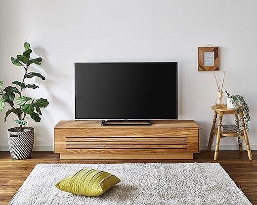 開梱設置】テレビ台 ルーチェ 無垢 オーク 幅154-204cm TV テレビ