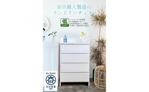 ランドリーチェスト スリム 薄型 奥行30 幅45 国産 エペル ホワイト