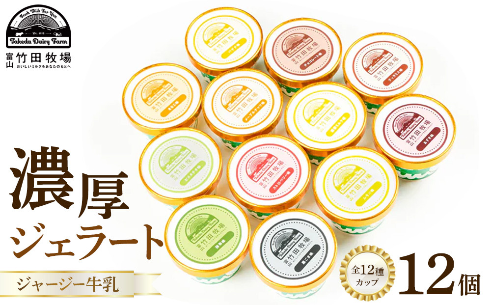 ジャージー牛乳の濃厚ジェラート！竹田ジェラート&nbsp;全12種類&nbsp;カップ&nbsp;|&nbsp;菓子&nbsp;アイス&nbsp;ジェラート&nbsp;竹田牧場&nbsp;濃厚&nbsp;ミルク&nbsp;スイーツ&nbsp;デザート&nbsp;富山市&nbsp;ふるさと納税&nbsp;アイスクリーム&nbsp;おやつ&nbsp;チョコレート&nbsp;ストロベリー&nbsp;きなこ&nbsp;あずき&nbsp;抹茶&nbsp;黒ごま&nbsp;レモン&nbsp;メープルナッツ&nbsp;ピスタチオ&nbsp;バナナ&nbsp;ティラミス&nbsp;お取り寄せ&nbsp;人気&nbsp;おすすめ&nbsp;送料無料